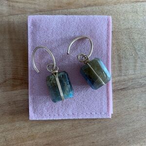 Elegant Gold and Topaz earrings by Judith Bright